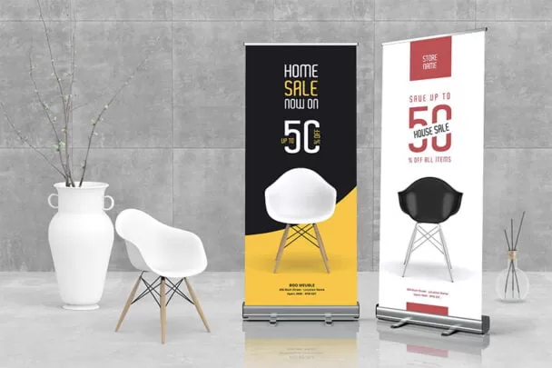 I will design a big banner, rollup, or exhibition poster