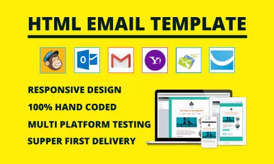 I will do responsive HTML email template